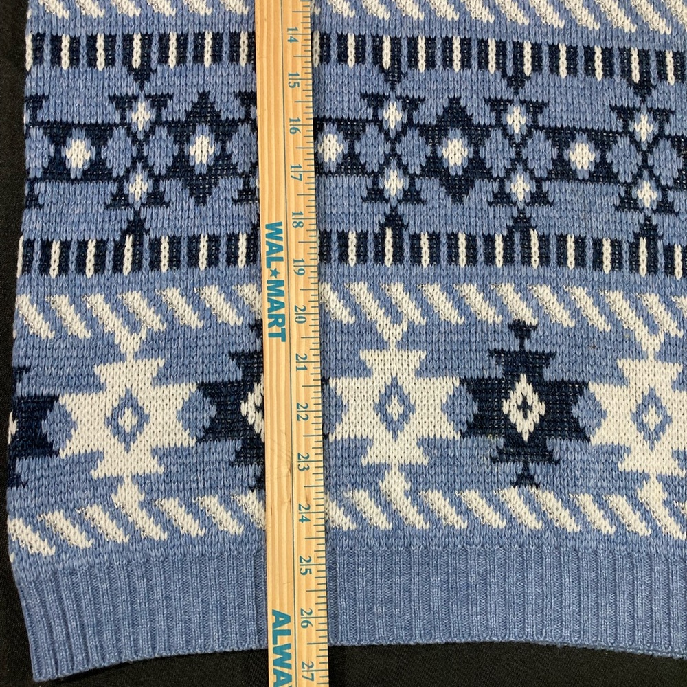 Dana Scott Women’s Blue Vintage Cozy Winter Snowflake Sweater Sz S - Picture 6 of 9